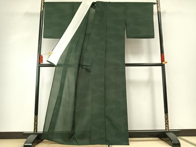 平和屋着物*夏物 小紋 紗 縞 正絹 逸品 AABF5800fy
