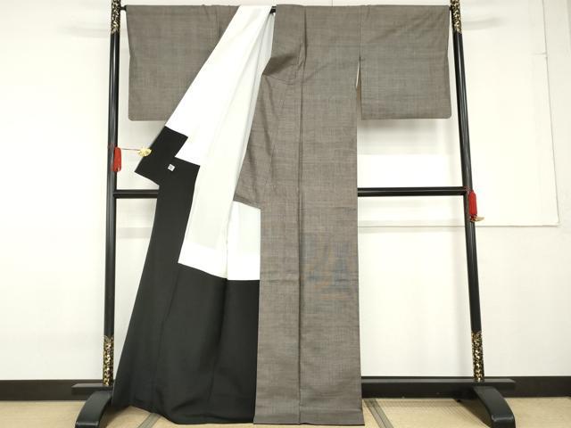 平和屋着物●本場大島紬 泥染め カタス9マルキ 正絹 逸品 AABF9087cs