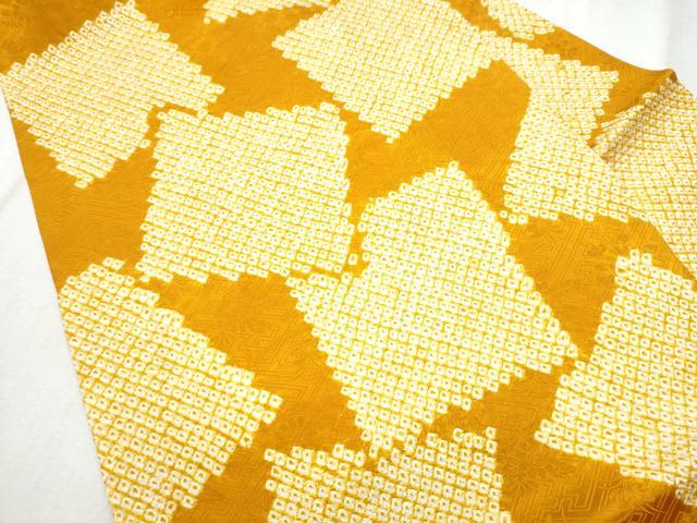 平和屋着物●九寸名古屋帯 絞り 色紙重ね文 さが美扱い 正絹 逸品 CABD0587hy