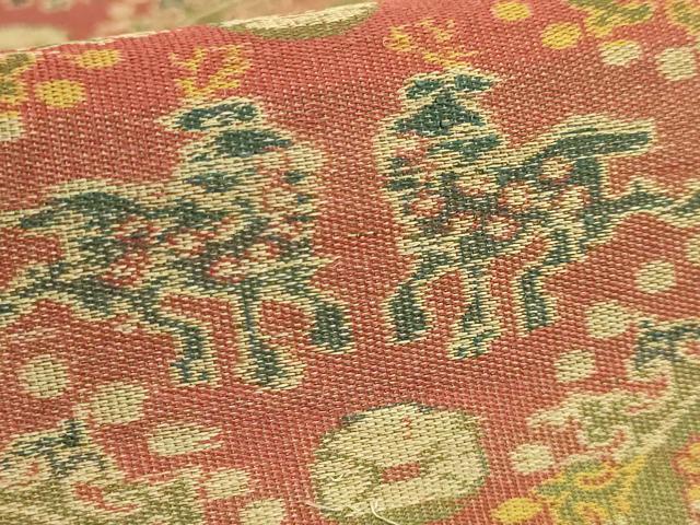 平和屋着物●最高級 龍村平蔵製 丸帯 園文白虎朱雀錦 藤村猪之助 大正壬威 逸品 DZAB4753kh6