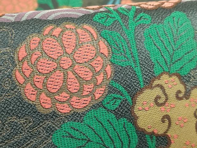 平和屋本店●極上 1854年創業 帯屋捨松 六通柄袋帯 唐織 吉祥草花文 金糸 共箱付き 逸品 未使用 DZAB4846kh6