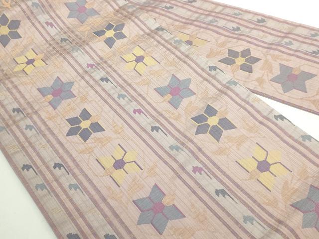 平和屋着物●極上 1854年創業 帯屋捨松 九寸名古屋帯 花唐草 金糸 証紙付き 逸品 未使用 DZAB4835kh6