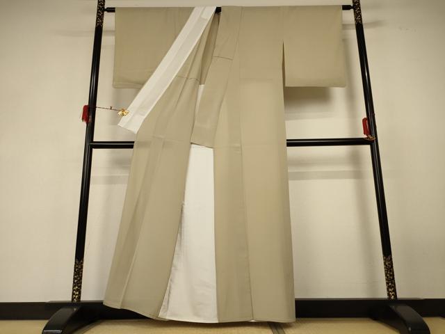 平和屋着物*夏物 色無地 絽 枯色 洗える着物 AABF6872jd