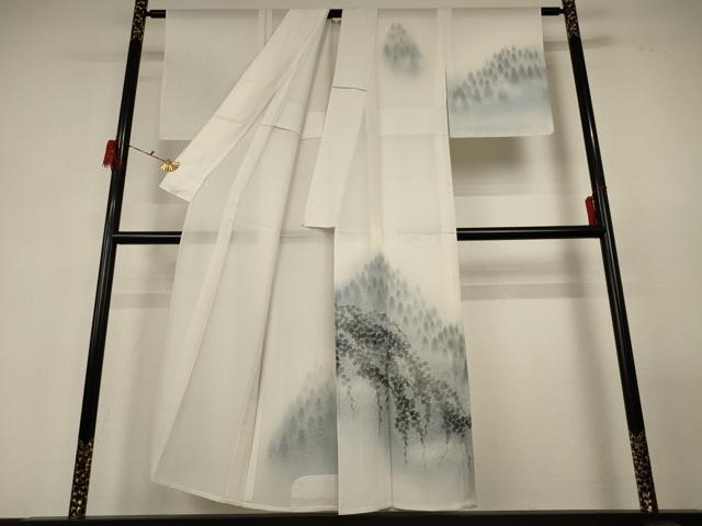 平和屋着物*夏物 訪問着 絽 樹林文 暈し染め 正絹 逸品 AABF6916jd