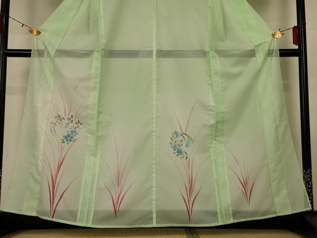 平和屋着物*夏物 訪問着 絽 草花丸文 暈し染め 洗える着物 AABF9408jd