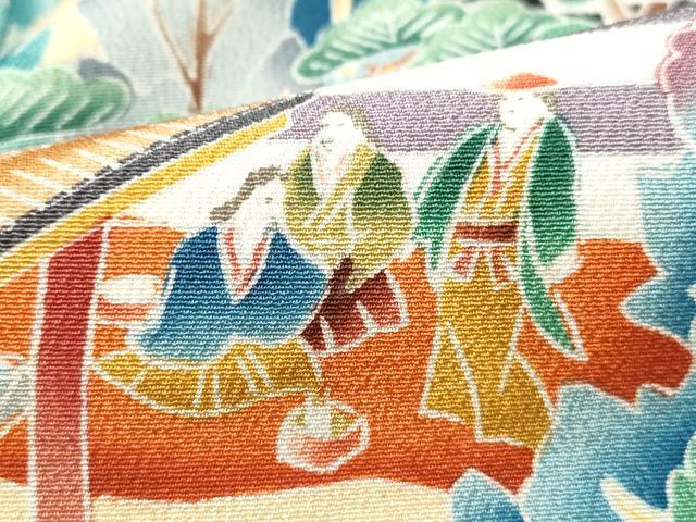 平和屋着物■豪華黒留袖 作家物 人物風景文 正絹 逸品 DABC0698qa