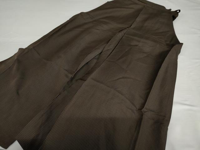 平和屋着物●男性 馬乗り袴 縞 正絹 逸品 AABF9159cs