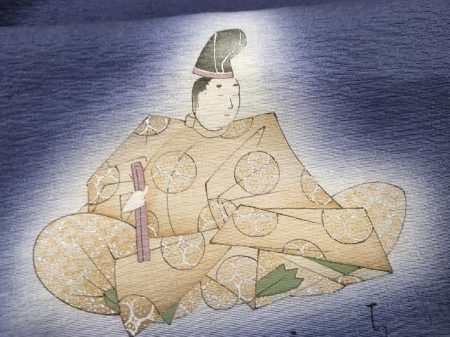 平和屋着物●友禅師・京の名工・伝統工芸士・樽本伊勢蔵 色留袖 人物文 暈し染め 金銀彩 正絹 逸品 AABG0284cs