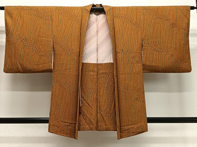 平和屋着物∞名門 藤娘きぬたや・総絞り 羽織 竜巻絞り 正絹 逸品 CABC3151ua