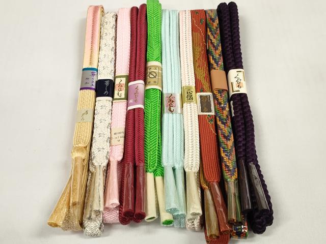 平和屋着物●和装小物 帯締め10本セット 組紐 高麗組 奈良組 冠組 金銀糸 逸品 未使用 DABC1205zzz