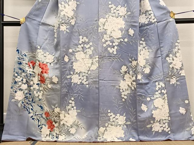平和屋着物■訪問着 牡丹花文 暈し染め 正絹 逸品 BAAW4678hv
