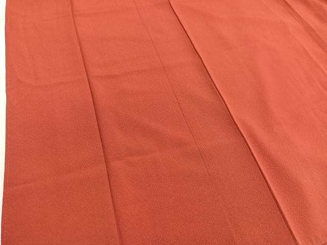 平和屋着物■上質な色無地 赤丹色 正絹 逸品 BAAW4672hv