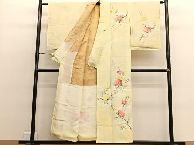 平和屋着物■訪問着 手描き 枝花文 暈し染め 正絹 逸品 BAAW4740hv