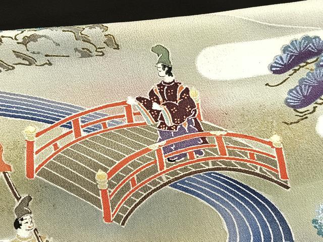 平和屋着物■豪華黒留袖 手描き 人物風景文 暈し染め 正絹 逸品 BAAW4719hv