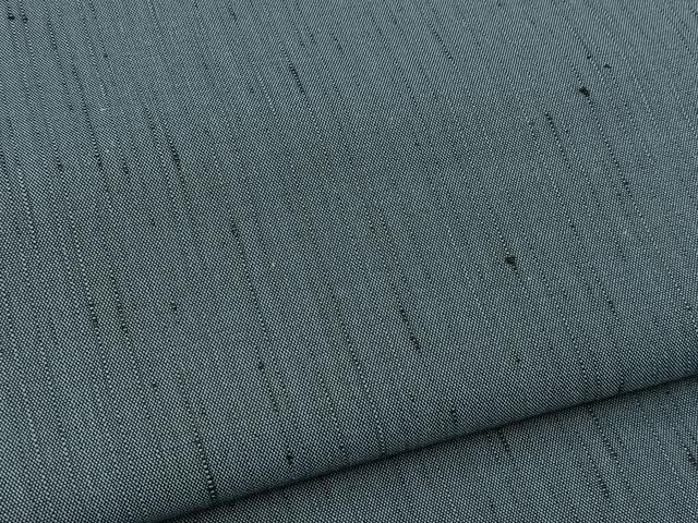 平和屋着物●男性 紬 アンサンブル 霞文 鉄御納戸色 正絹 逸品 未使用 BAAW2587yc
