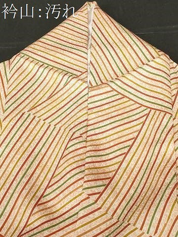 平和屋着物■上質な小紋 幾何学文 正絹 逸品 CABC6067ev