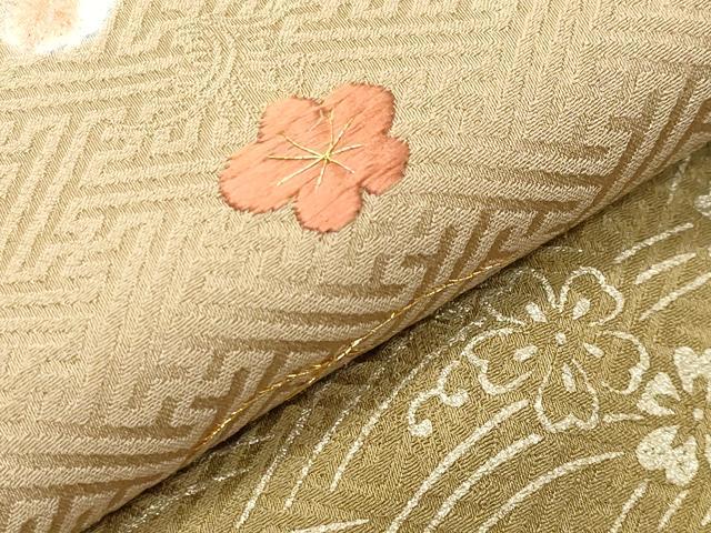 平和屋着物●訪問着 絞り 刺繍 道長花文 金銀彩 正絹 逸品 未使用 CABC8179gh