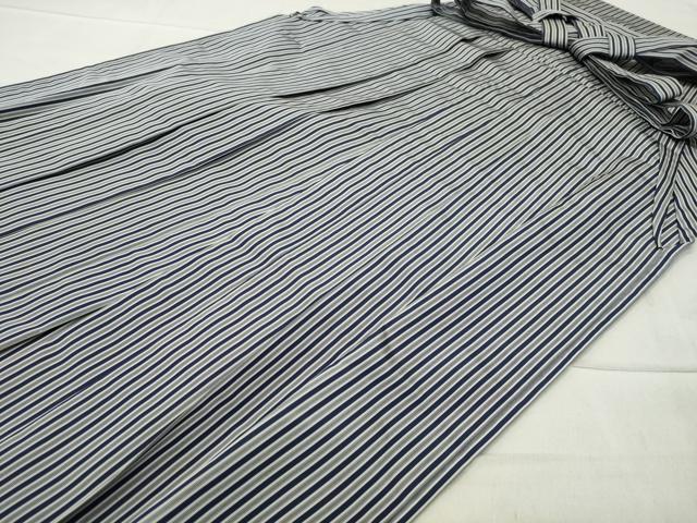 平和屋着物●男性 馬乗り袴 縞 正絹 逸品 CABC8184gh