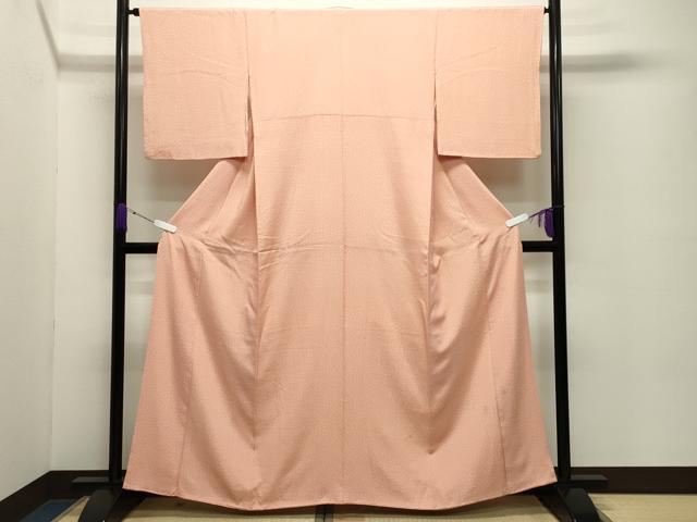 平和屋着物●日本工芸会正会員 中儀延 加賀小紋 小紋 舞花文 正絹 逸品 CABC8194gh