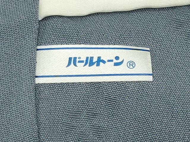 平和屋着物●上質な色無地 草花地紋 藍鼠色 正絹 逸品 未使用 CABC8244gh