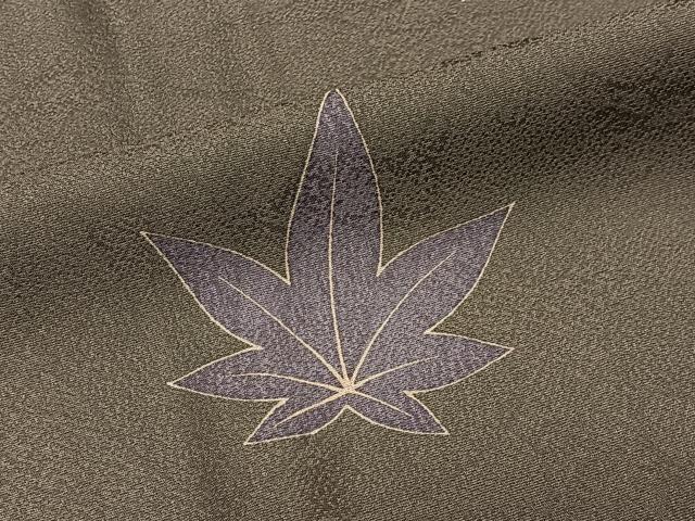 平和屋着物∞道中着 舞葉文 正絹 逸品 CABC3186ua