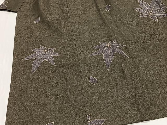 平和屋着物∞道中着 舞葉文 正絹 逸品 CABC3186ua