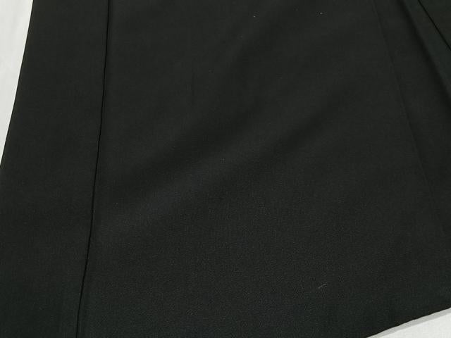 平和屋着物∞男性 長羽織 黒紋付 羽裏:風景文 正絹 逸品 CABC3181ua