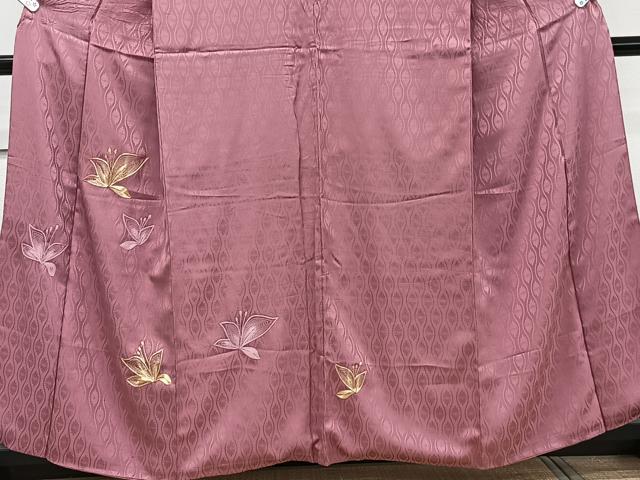 平和屋着物■訪問着 駒刺繍 草花文 金糸 正絹 逸品 CABD2841xi