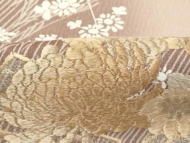平和屋着物■訪問着 刺繍 草花文 暈し染め 銀糸 正絹 逸品 DABC4704cd