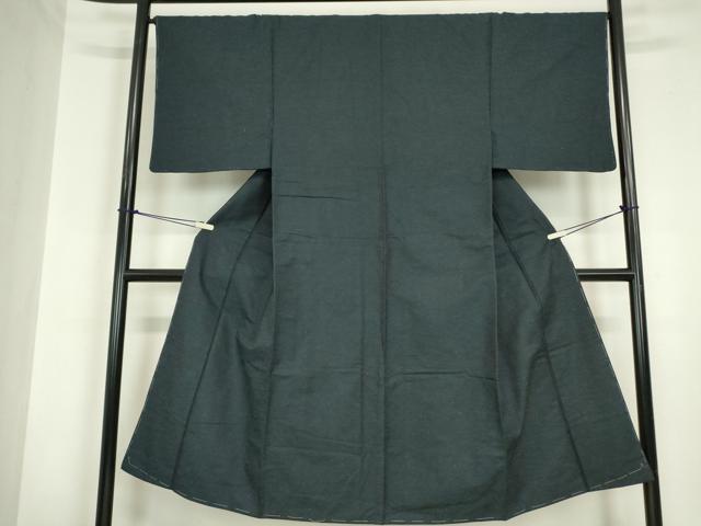 平和屋着物●男性 紬 アンサンブル 長羽織 霞文 正絹 逸品 DABC3038az