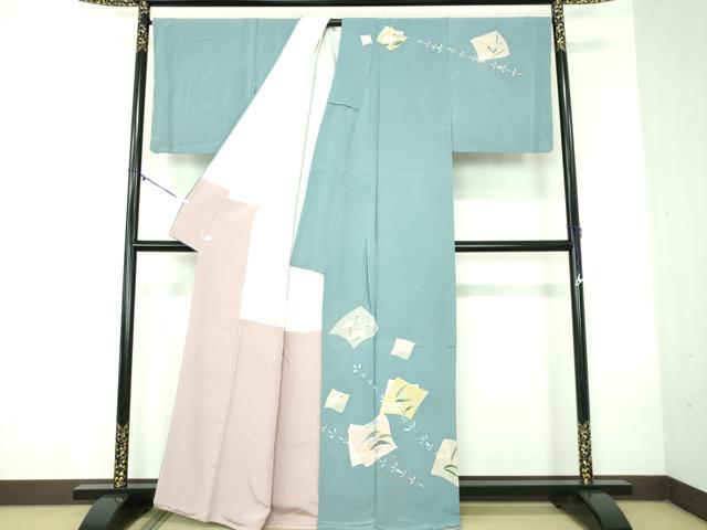 平和屋着物●本加賀友禅作家 田丸幸子 訪問着 色紙重ね花文 鈴乃屋扱い 正絹 逸品 DABB4748ps