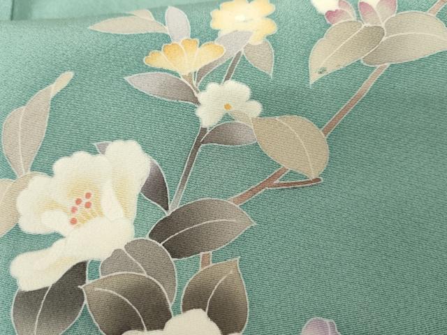 平和屋着物●本加賀友禅作家 南克治 訪問着 飾花文 暈し染め 浜ちりめん 反端付き 正絹 逸品 AABG3488cs