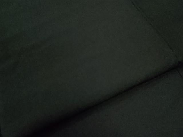 平和屋着物●男性 黒紋付 羽織セット 羽裏:風景文 正絹 逸品 未使用 CABC6893yc