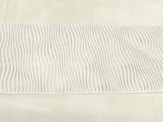平和屋着物*夏物 八寸名古屋帯 よろけ縞 白藤色 DABC8175cm
