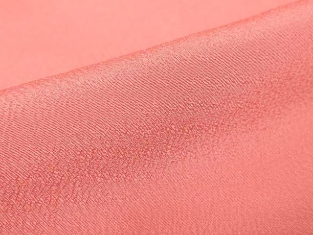 平和屋着物●小振袖 色無地 甚三紅色 正絹 逸品 DABC3046az