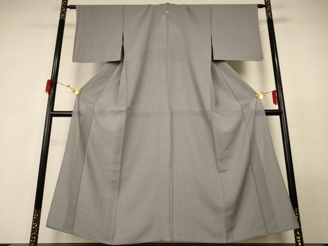 平和屋着物*夏物 色無地 絽 薄墨色 正絹 逸品 AABG3897jd