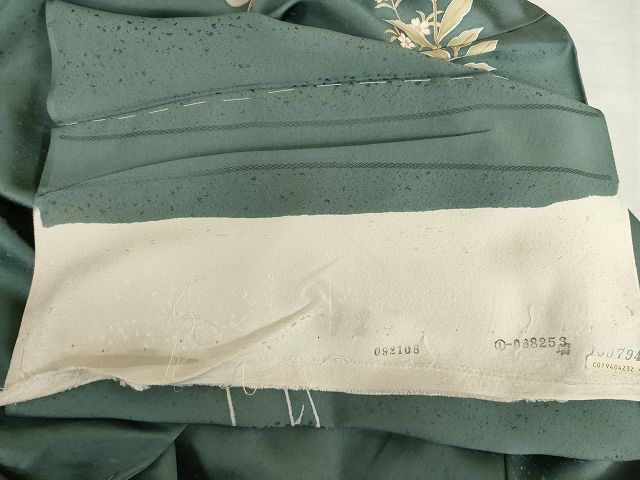 平和屋着物●訪問着 駒刺繍 草花文 仮絵羽 正絹 逸品 未使用 AABG3714ck