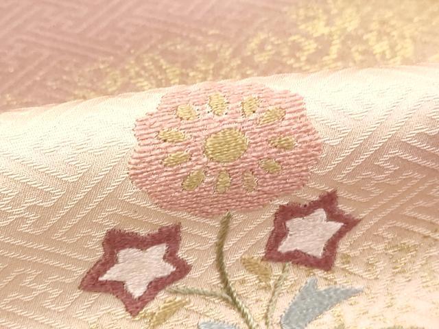 平和屋着物■訪問着 刺繍 霞横笛花文 暈し染め 金彩 正絹 逸品 DABC4825cd