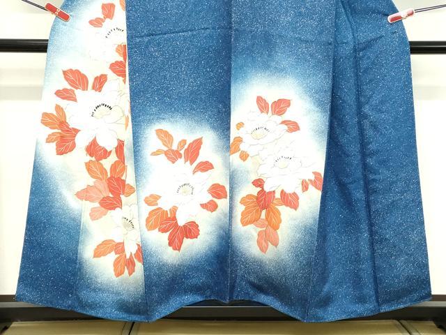 平和屋着物■訪問着 草花文 暈し染め 金彩 正絹 逸品 DABC4879cd