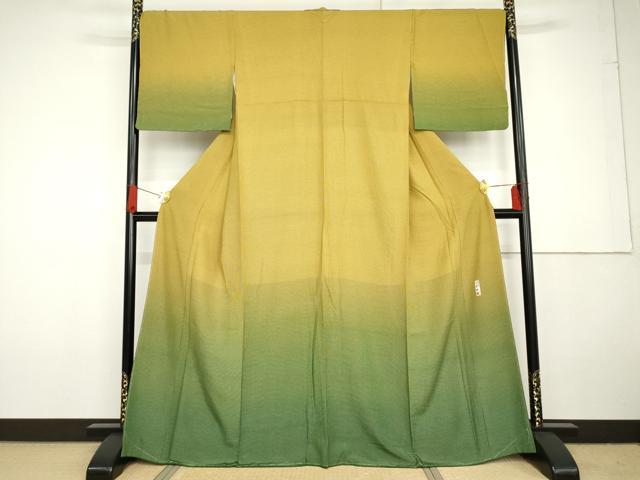 平和屋着物●人間国宝 初代 六谷梅軒(六谷紀久男)錐彫り 重要無形文化 財伊勢型紙 江戸小紋 訪問着 ゑり善扱い 逸品 未使用 AABG3558cs