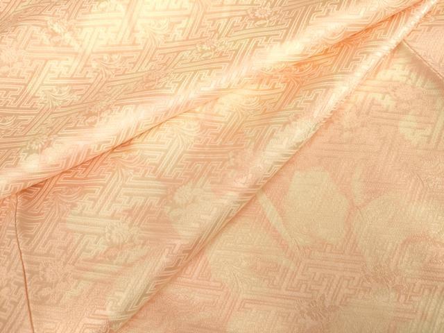 平和屋着物●上質な小紋 花唐草文 正絹 逸品 AABG3627cs