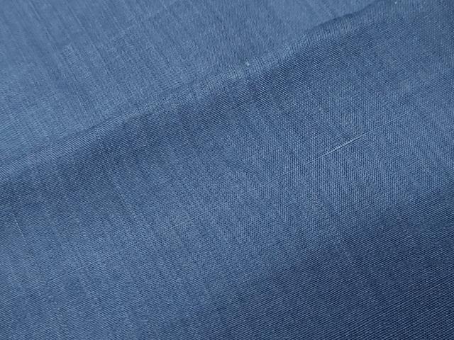 平和屋着物●男性 紬 色紋付 留紺色 正絹 逸品 CABC8311gh