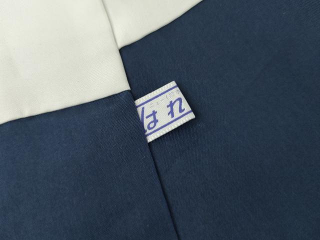 平和屋着物●ぜんまい紬 絞り 藍 変わり横段文 証紙付き 正絹 逸品 AABG5289cs