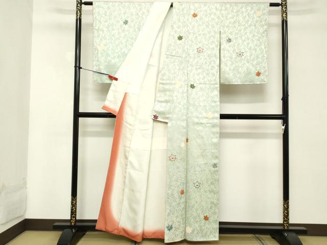 平和屋着物■上質な小紋 舞楓文 正絹 逸品 DABC4905cd
