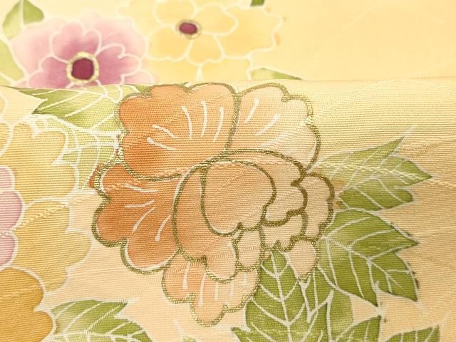 平和屋着物■訪問着 草花文 牡丹 金彩 正絹 逸品 DABC4907cd
