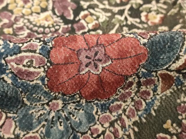 平和屋着物■訪問着 草花文 暈し染め 鬼しぼ縮緬 正絹 逸品 DABC4918cd