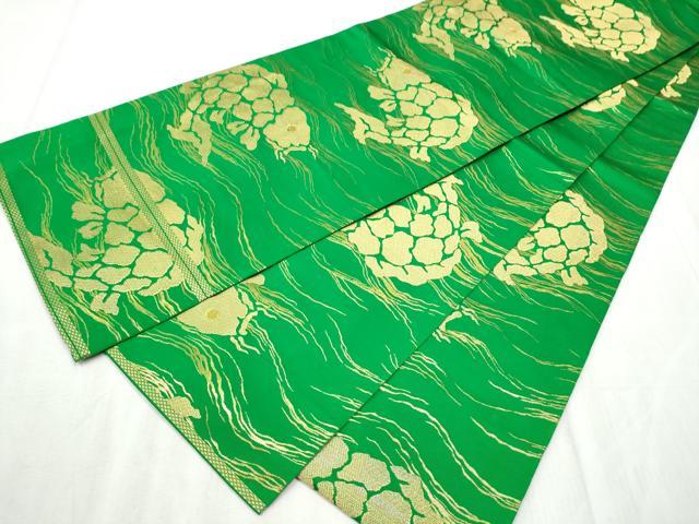 平和屋着物●丸帯 荒磯 金糸 正絹 逸品 CABD5902hy