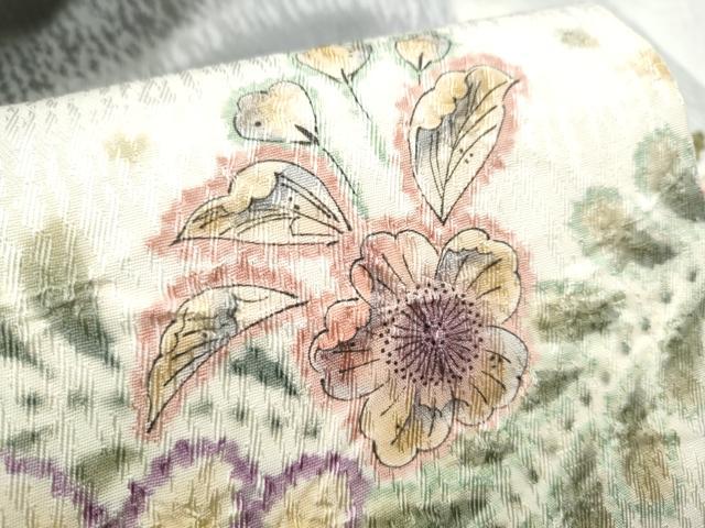 平和屋着物●九寸名古屋帯 絞り 辻が花 正絹 逸品 CABE0051hy