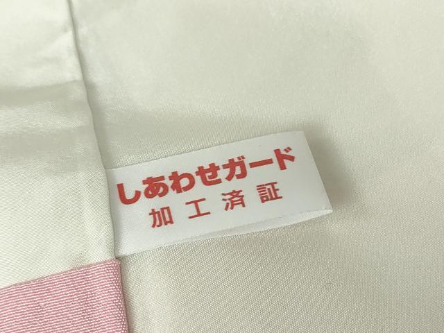 平和屋着物●豪華振袖 作家物 ハート 舞蝶花文 黒地 銀通し地 正絹 逸品 DABC3243az