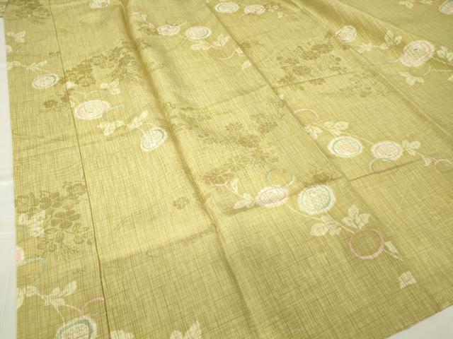 平和屋着物●長襦袢 袷 枝菊文 さが美扱い 正絹 逸品 DABC3276az